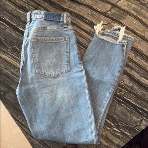 Abercrombie & Fitch Light Blue Cropped Jeans